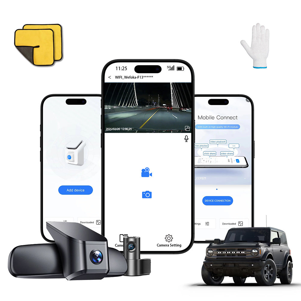 OEM Style Dash Cam Suitable for Ford Bronco 2021-2024