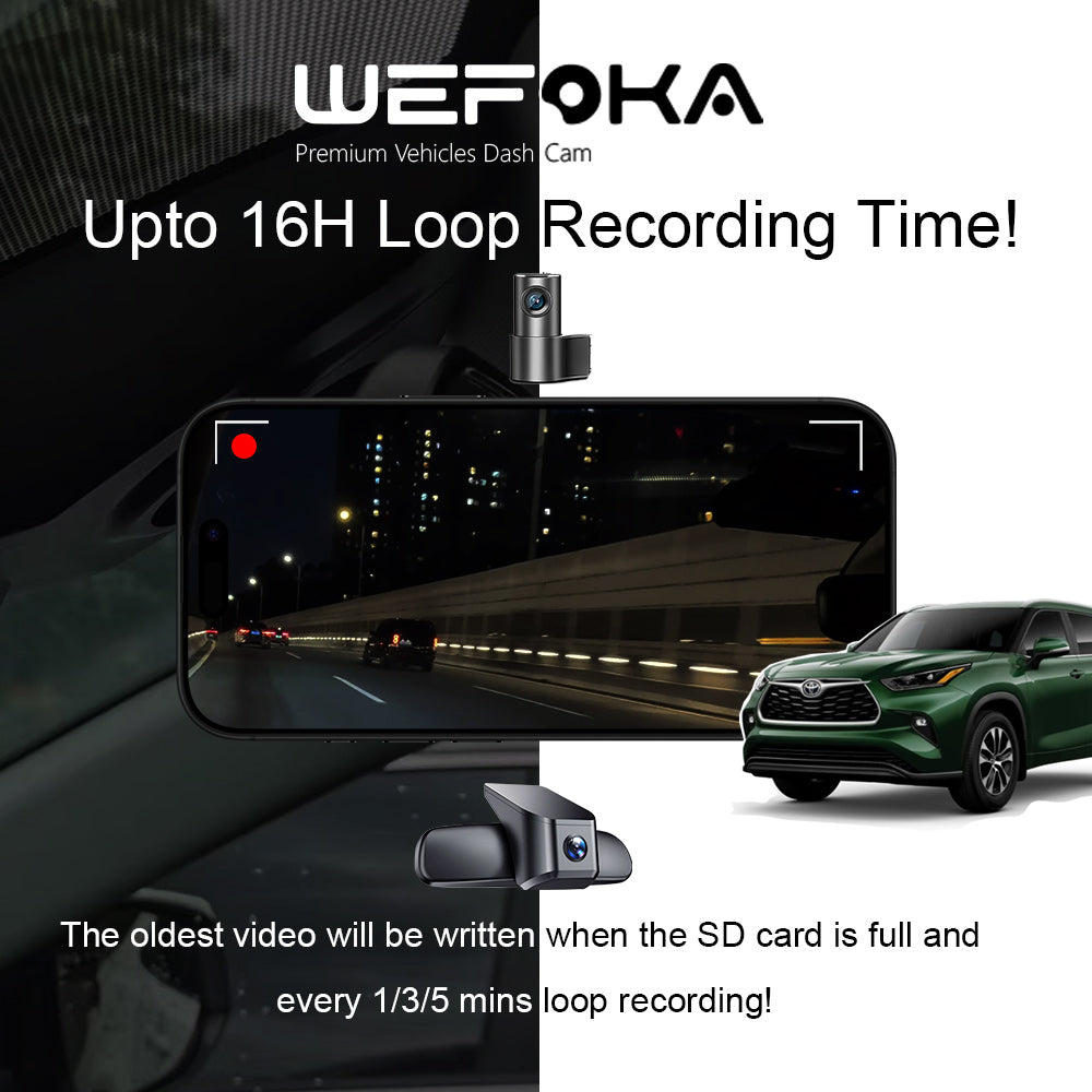 OEM Style Dash Cam Suitable for Toyota Highlander 2020-2025