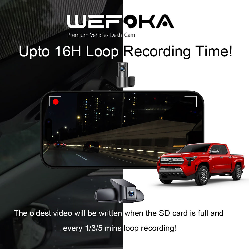 OEM Style Dash Cam Suitable for Toyota Tacoma 2024-2025