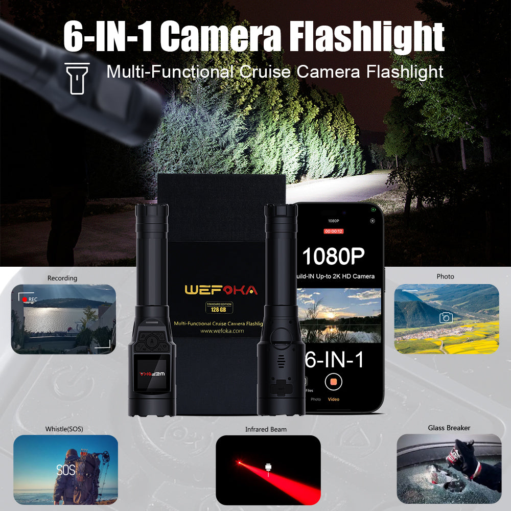 6-in-1 Multi-Functional Cruise Camera Flashlight