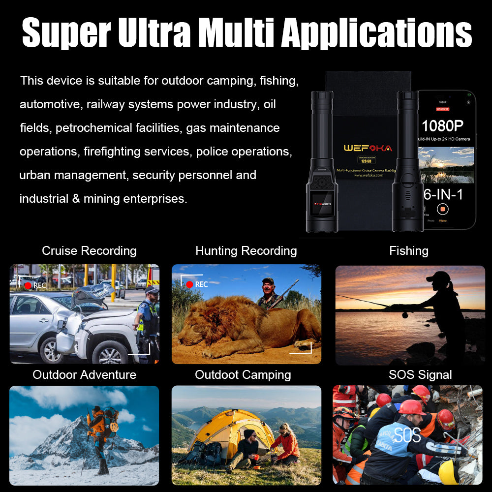 6-in-1 Multi-Functional Cruise Camera Flashlight