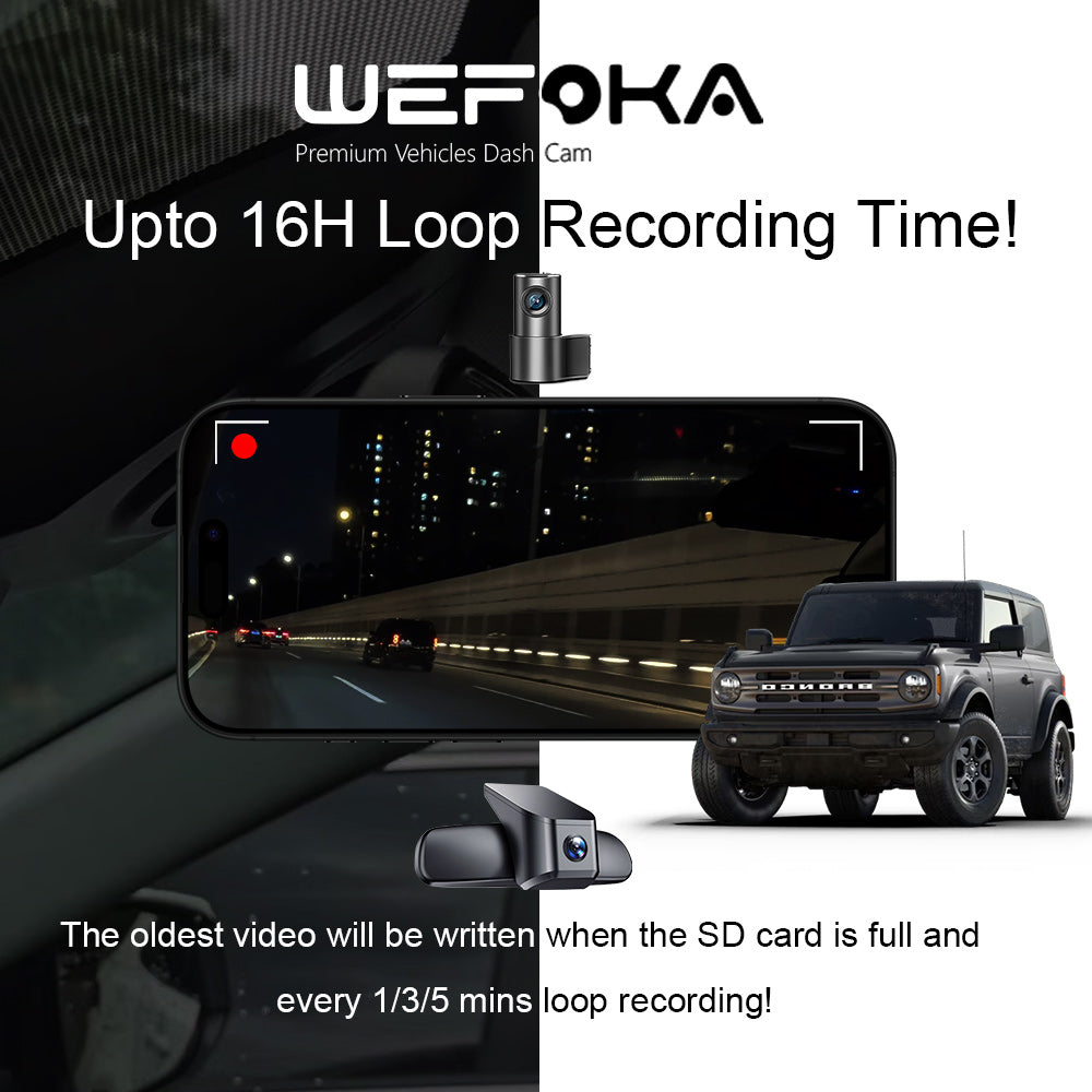 OEM Style Dash Cam Suitable for Ford Bronco 2021-2024