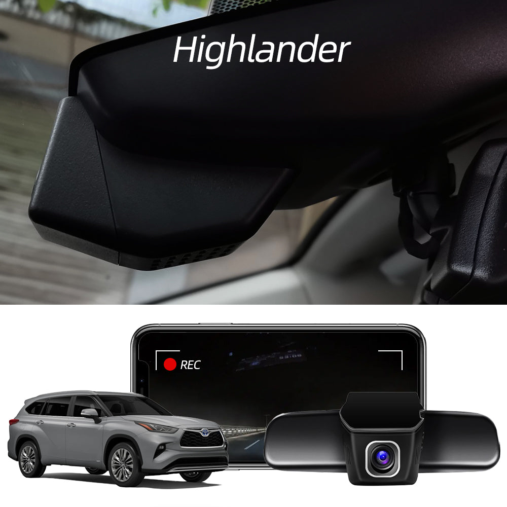 4K Dash Cam Suitable for Highlander 2019-2021 LE Limited Premium