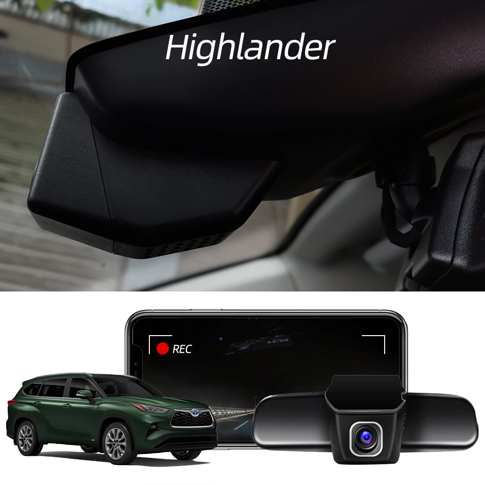 4K Dash Cam Suitable for Highlander 2022-2023 LE Limited Premium